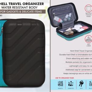 Hard Shell Travel Organizer with unbreakable shell | Suitable for Gadgets & Delicate items | Shock absorbing & Water Resistant