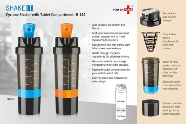 Shake it Cyclone shaker with Tablet compartment