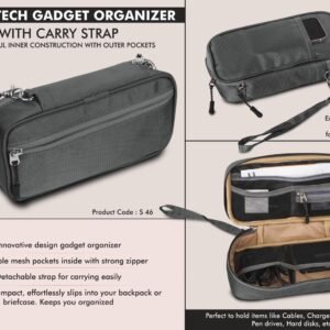 Handy Tech Gadget organizer with Carry Strap