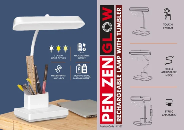 PenZen Glow: Rechargeable lamp with tumbler