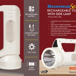 HandyBeam Sonic: Rechargeable Torch with Side Lamp